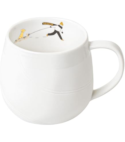 Tazza In Porcellana "Passeggiata Al Parco" - Collezione Foto Storie Di Raider Design, Con Rilievi E Decalcomania Dorata, Capacità 330ml, Idea Regalo Originale