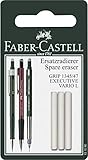 aus Kunststoff Faber-Castell 131596 - Ersatzradierer für Druckbleistift Grip 1345/1347, 3 Stück