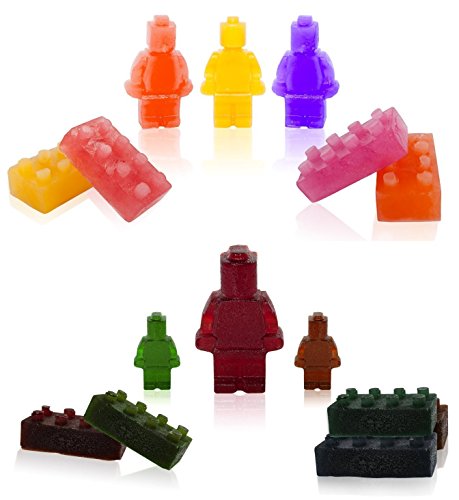 Neuheit Silikon Candy Formen und Ice Cube-Tabletts – Bausteine und Roboter Figuren – Perfekt für Süßigkeiten, Schokolade und Jelly von lucentee - 5