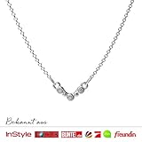 ❤ EDLES 925 STERLINGSILBER - Unsere Damenhalskette ist zu 100% aus echtem Sterlingsilber gefertigt - Die Kette gold wurde zusätzlich mit einer Vergoldung veredelt (18 Karat) - Nur das Beste für Sie mit unserer rhodinierten Damen Kette!