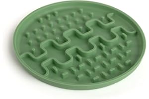 bonameco Schleckmatte - Leckmatte für Hunde & Katzen, unterstützt gesunde Verdauung, Anti-Rutsch-Design & leicht zu reinigen - Slow Feeder (Mini, Grün)