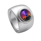 Der Bandring, der auch als Designerring oder Verlobungsring auf sich aufmerksam macht ist aus nickelfreiem Edelstahl gefertigt, ist antiallergen und kann von Allergikern getragen werden.