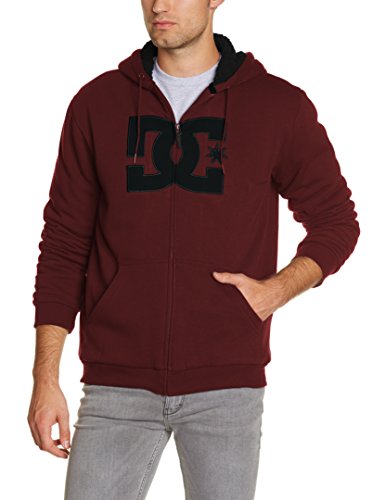 DC Clothing Men's Star Sherpa Long Sleeve Hoodie, Purple (Zinfandel), Medium