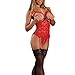 Produktbild SSScok Sexy Dessous Damen Lace Babydoll Nachtwäsche Lingeries Übergröße Reizwäsche Clubwear Dessous