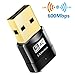 Price comparison product image USB Wifi Adapter, iAmotus AC600 802.11ac Dual Band 5G/2.4G Mini Wireless Wifi Dongle Network Card for Desktop/Laptop/PC Support Windows XP/Vista/7/8/8.1/10 Linux and MAC OS