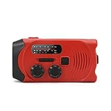 1. Die Handkurbel Funk wird automatisch geladen, um Stromausfälle zu verhindern, und der 2600mAh Akku kann bis zu 15 Stunden Beleuchtung oder 6-10 Stunden Sendezeit bietet bis. Geeignet für die Wettervorhersage, Wandern, Camping und Outdoor-Aktivitäten ..