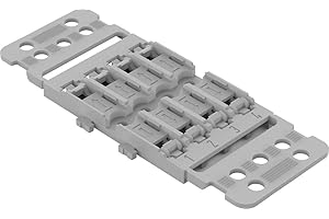 WAGO Adaptateur de Fixation avec Décharge de Traction, 4 Raccords, pour Connecteur 221 Inline avec Levier, pour Montage à Vis, Gris, 221-2504 (5 Pcs)