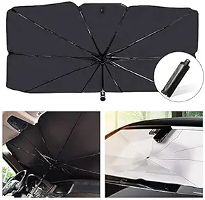 Fariox Car Umbrella Sun Shade Cover for Windshield UV Reflecting Foldable Front Car Sunshade Umbrella, Easy to Use/Store