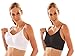 2 PACK Emma Jane 361 Maternity & Nursing Bras Black & White Size 34