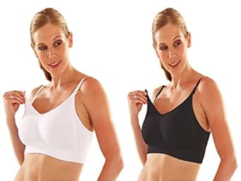 2 PACK Emma Jane 361 Maternity & Nursing Bras Black