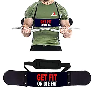 APRODO Arm Blaster - Heavy Duty Biceps Isolator for Bodybuilding, Weightlifting, Gym, Exercise, Workout - Bicep Arm Trainer, GET FIT OR DIE Fat