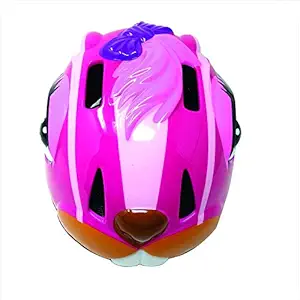 BIG-BEN Kids Bicycle/Cycle Head protector Having Strong EPS with Thick PVC Shell in Multi-Pattern (Pink, Small)