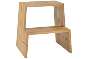 ‎NATUREHOME Exklusiver Tritthocker Design von NATUREHOME: Nachhaltig, Massiv und Langlebig – EIN Meisterwerk aus Eichen-Holz, geölt 46 x 38 x 46 cm mit Tragegriff