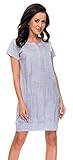 dn-nightwear Damen Umstandsnachthemd / Stillnachthemd TM.8061 aus 100% Baumwolle