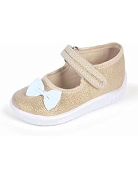 Babyschuhe Hausschuhe Laufschuhe Ballerina mit Klettverschluss Gold glänzend Art. K85