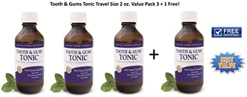 Dental Herb Company Tooth &amp; Gums Tonic Travel Size Value Pack 3+1 Free