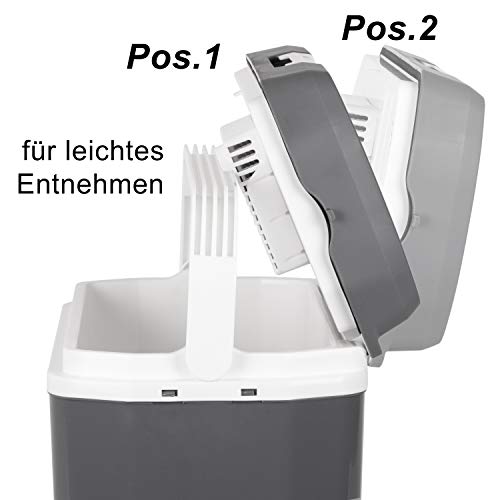 TZS First Austria - 24 Liter Kühlbox, WÄRMT und KÜHLT, thermo-Elektrische Kühlbox 12 Volt und 230 Volt, Mini-Kühlschrank | für Auto und Camping | EEK A+++ - 8