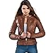 Produktbild Shima MONACO Jacket, Damen Leder Motorradjacken Rückenprotektor vintage Retro Sommer mit Protektoren (XS-L), Braun, Brown, Größe XS