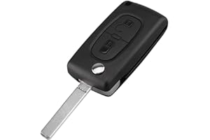 OcioDual Guscio per Chiave, Custodia Chiavi a 2 Pulsanti, CE0523 con Lama VA2, Custodia Compatibile con 206 207 306 307 308 407 607 806, C2 C3 C4 C5 C6, Telecomando auto