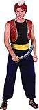 inkl. Jacke, Hose und Hut Bristol Novelties Herren Sindbad die Pantomime Fancy Kleid Party Aladdin Arabian Genie Bandit Outfit UK