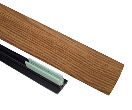 Medium OakLaminate Door Threshold Adjustable Height/Pivots 50mm x 90cm Easyclip