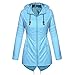 Produktbild Oliviavan,Leichter Regenmantel mit Kapuze für Damen Winterparka Mantel Einfarbig Warme Jacke Sweatshirts Ski