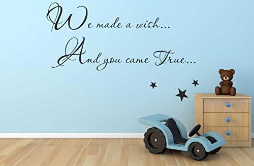 We Made A Wish And You Came True Stars Child Room Wall Sticker Home Decor B30 (580mm x 380mm)