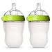 Comotomo Natural Feel Baby Bottle (250 ml, Green, Pack of 2)