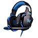 Price comparison product image Cebbay Liquidation LED Gaming Stereo Bass Headset Microphone PC 50 * 50MM blue