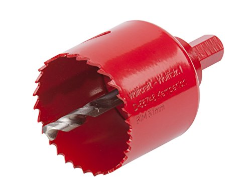 Wolfcraft 5471000 1 Lochsäge BiM ø 51 mm inklusiv Schaft und Bohrer