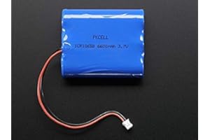 ADAFRUIT Batterie Lithium-ION Pack - 3.7V 6600mAh Alimentation Multifonction pour la Maison avec Prise JST PH 2.0mm 2 Pin Plug (avec PH1.0mm Plug)