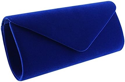 Clorislove Women's Retro Velvet Envelope Evening Clutch Bag Party Prom Handbag (Navy Blue)