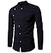 Produktbild Tomatoa Herren Businesshemd Slim Fit Langarm Hemd- Slim-Fit-Langarm Modern Freizeit Hochzeit/Bügelleicht Body Fit Herren Pullover Casual Beiläufig Herbst Bluse Pullover Für Männer (2XL, Schwarz)