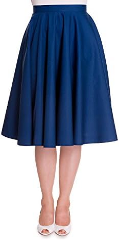 Hell Bunny 50's Paula Rockabilly Jive Skirt Navy - UK 22-24 (4XL)