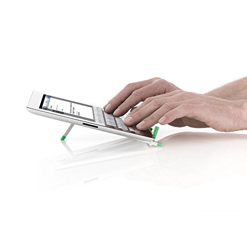 deleyCON HQ Universal Tablet Halterung/Ständer – Staffelei für iPad / Galaxy Tab usw – mit & ohne Case nutzbar Silber - 4