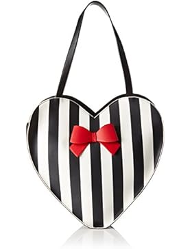 Lola Ramona Damen Hope Henkeltasche, Schwarz (Black/Cream), 12x40x29 cm