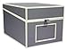 Produktbild Semikolon CD und Fotobox grey (grau) | Sammel-Box und Aufbewahrungsbox mit 5 variablen Registerkarten (Einschüben) | geräumige Box im Format 17,7 x 15,7 x 25,6 cm