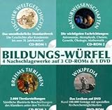 Bildungs-W�rfel, Wikipedia, Weltgeschichte, Naturwissenschaften und Tierlexikon 3 CD-ROMs & 1 DVD-ROM Fischer Weltgeschichte, Naturwissenschaften, Brehms Tierleben, Wikipedia. F�r Windows und Mac - 