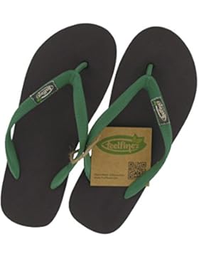 Feelfine'z: Manaus, braun – grün, aus FSC Naturkautschuk, bis Größe 47/48