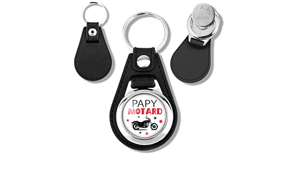 Reloadshop Porte Cles Papy Motard Moto Fond Blanc Humour Idee Cadeau Homme Grands Parents Anniversaire Fete Jeton Caddie Metal Cuir Amazon Fr Bijoux