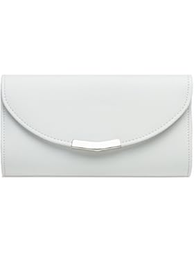 CASPAR TA360 elegante Damen Envelope Clutch Tasche / Abendtasche mit langer Kette