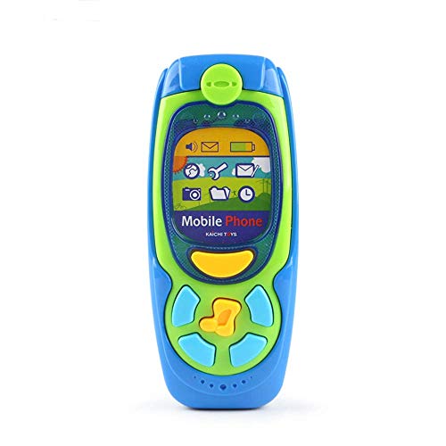 Tokariwala Musical Mobile Phone Toy Pretend Play Electronic Learning and Education Phone Toys Baby Children Gift----Blue