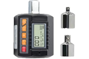 GOYOJO Set di Chiave Dinamometrica Digitale, 1/2 1/4 3/8 Adattatori ad Alta Precisione 4 Unità di Coppia Retroilluminate 3 Modalità Perfetto per Riparazioni Automobilistiche Bici Moto (340 N.m)