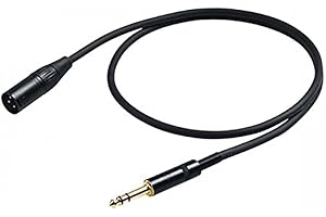 PROEL CHL230LU5 - Cavo audio professionale bilanciato Jack Stereo 6,3 a Cannon XLR Maschio 3P - 5mt.