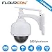 Price comparison product image FLOUREON PTZ Wifi IP Camera 1080P HD H.264 Wireless Waterproof CCTV Security Dome Camera with 5X ZOOM Auto-Focus, 355° Pan/ 90° Tilt, IR-CUT Night Vision, Motion Detection, Micro SD Card Slot
