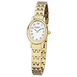 Regent Damen-Armbanduhr Elegant Analog Stahl ionenplattiert gold-Armband gold Quarz-Uhr URF983
