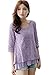 Bearsland Maternity Women's Chiffon Breastfeeding Nursing Tops Purple UK size 12-14