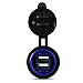Produktbild XCSOURCE® Auto Ladegerät Dual Ports 5V 4.2A USB Ladegerät Steckdosen Adapter Schnelle Ladestation DC 12V-24V blaue LED für Smartphone MA1105