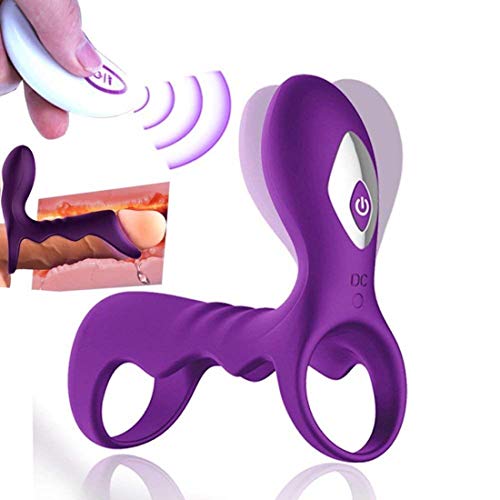 Preisvergleich Produktbild Drahtlose Fernbedienung Ring Miraculous Toys für Männer Verzögerte Ringe Männlich Saugen Spielzeug Miraculous Produkte, Lila keine Kontrolle