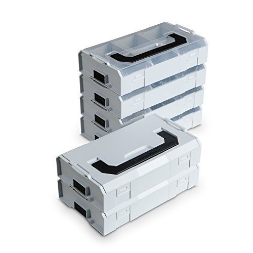 Bosch Sortimo L-Boxx Mini 6St. im Set / 3 x Deckel grau + 3 x Deckel transparent